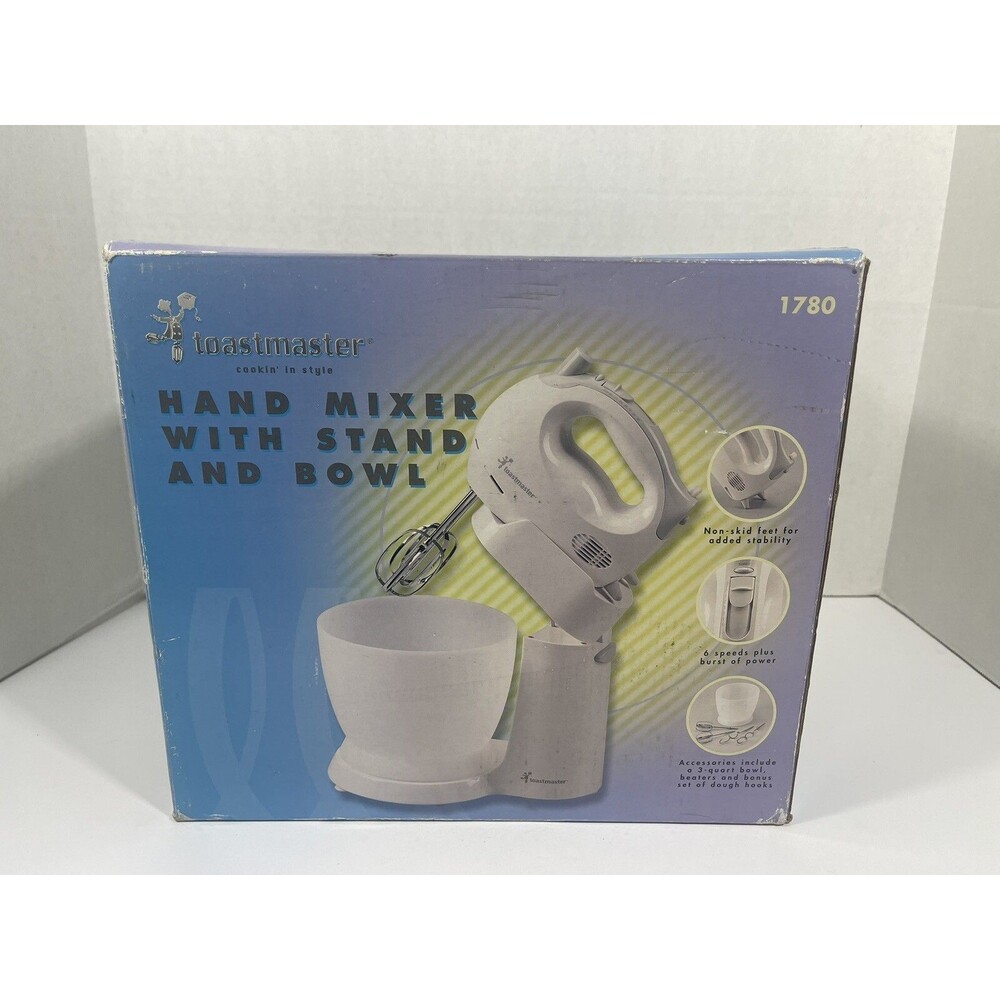 Toastmaster Hand Mixer With Stand And Bowl NIB